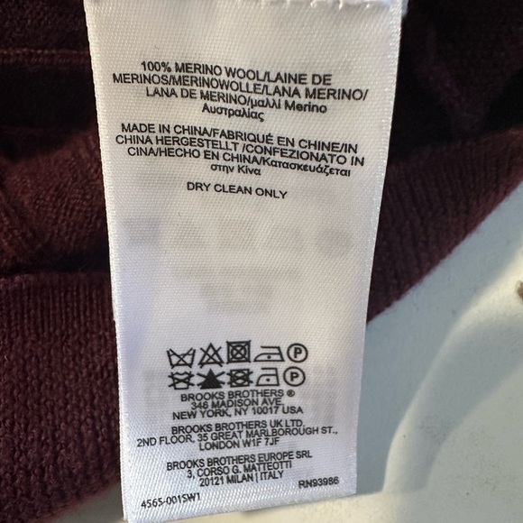 Brooks Brothers Burgundy Zip-Up Sweater Vest - Picture 4 of 5